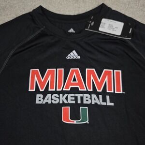 Adidas Performance Climalite T-Shirt Kids L‎ Black Miami Hurricanes Basketball